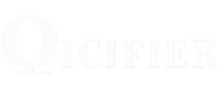 Qicifier white logo footer