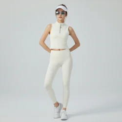 Áo Tank Top Thể Thao Nữ Zip Cổ Cao – 2907WX