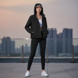 Áo Khoác Gió Thể Thao Nữ Dáng Ngắn Croptop – 5069YF