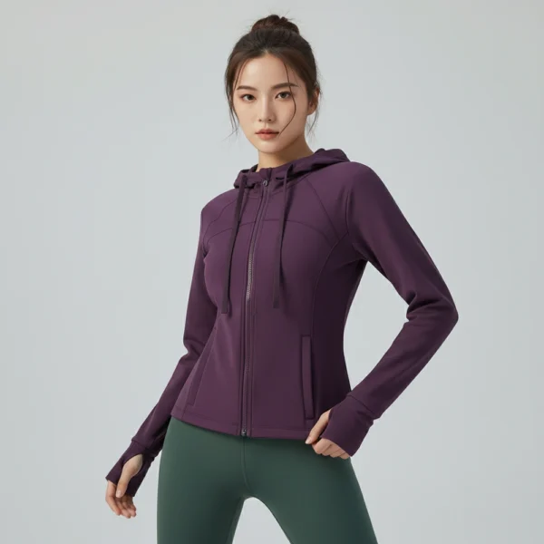 Áo Khoác Thể Thao Nữ Xỏ Ngón Lycra – 2240YF