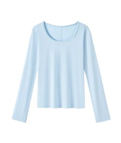 Áo Thun Dài Tay Nữ Viền Sờn Cổ Điển – 5223CX - Ảnh 2